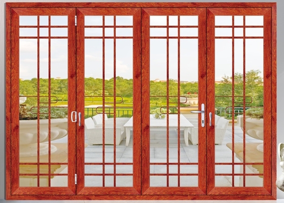 Κίτρινες μεγάλες συρόμενες πόρτες Patio/μεγάλες συρόμενες πόρτες γυαλιού για τα σπίτια